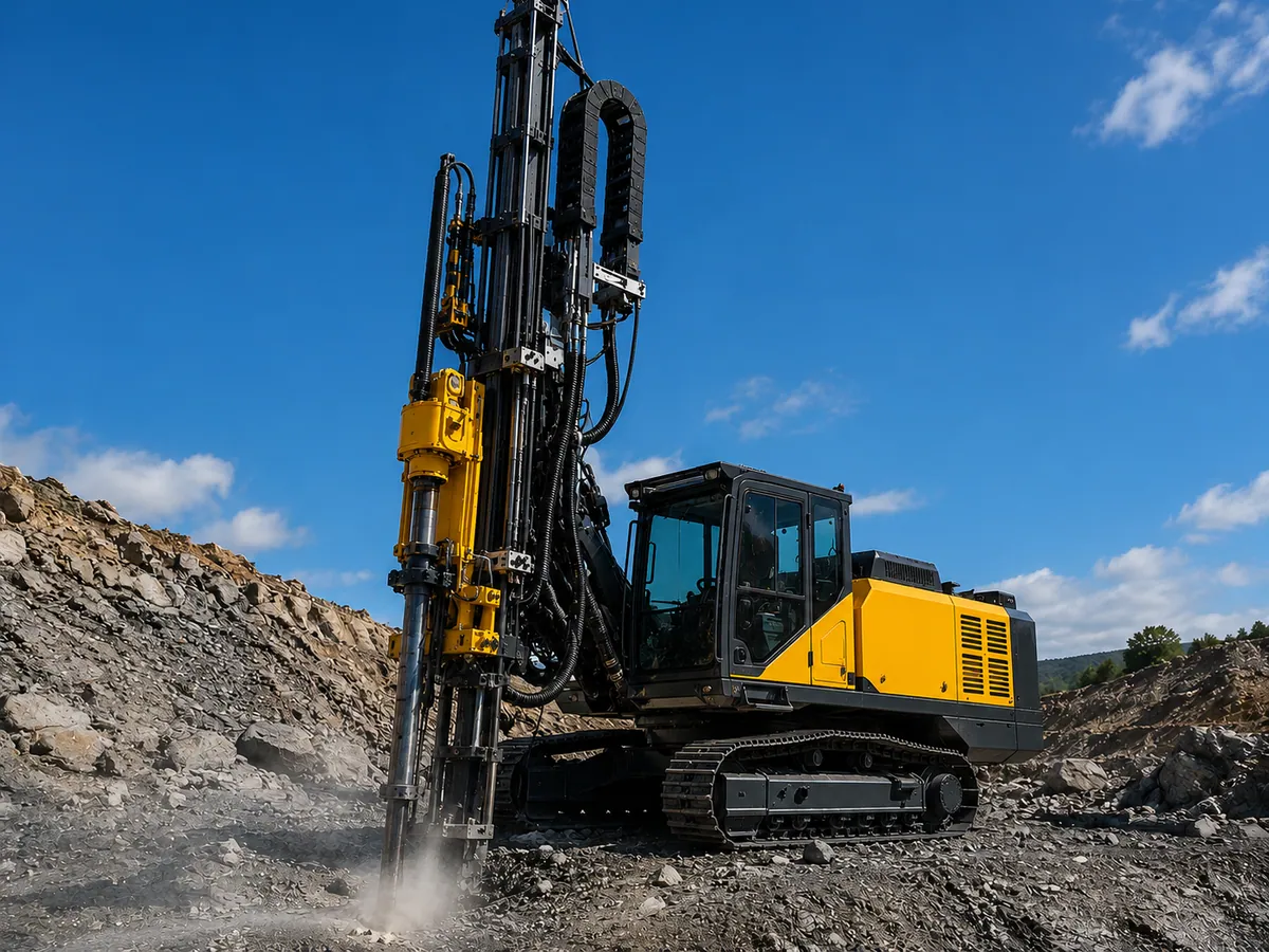 Fraste hydraulic drilling rig — side view